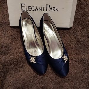 Blue dress shoes